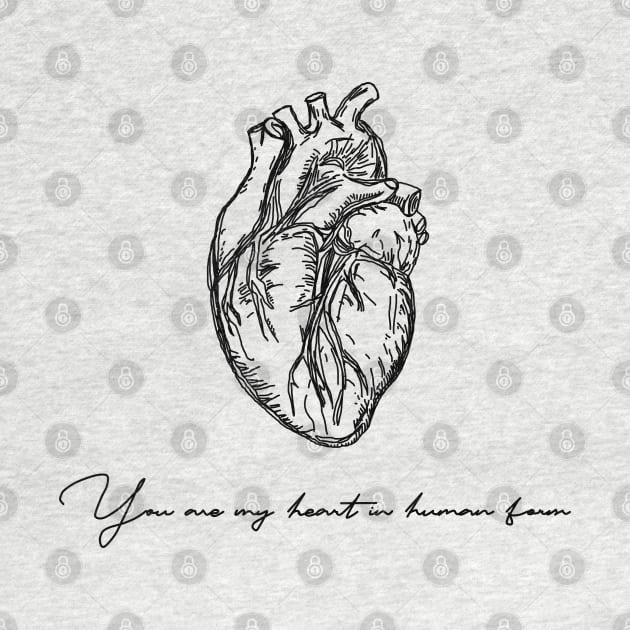 You are my heart in human form- Sketch- Heart by Vtheartist